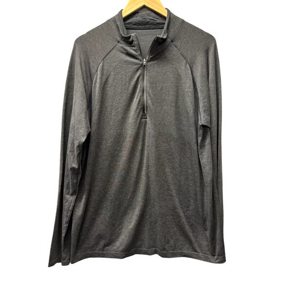 Lululemon 1/2 Zip Mens XL Dark Gray LIVE IN PRACTICE Long Sleeve Pullover Active - Picture 1 of 7